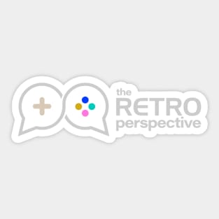 The Retro Perspective Logo With Text Sticker